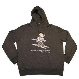 Skiing Bear Polo Hoodie